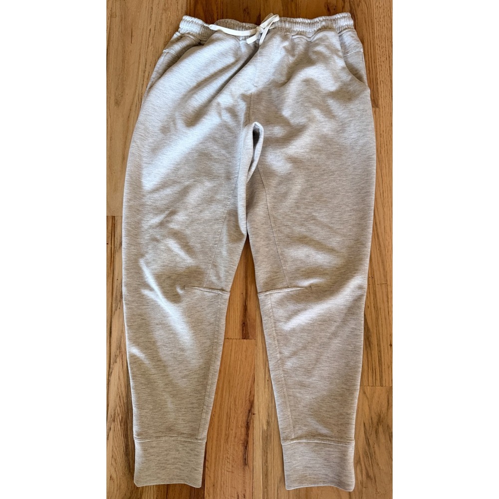 Kenneth Cole Men's Light Gray Heathered Jogger Sweatpants Drawstring Large